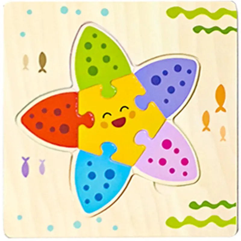 Puzzle Tangram 3D en Bois – Animaux Éducatifs pour Enfants